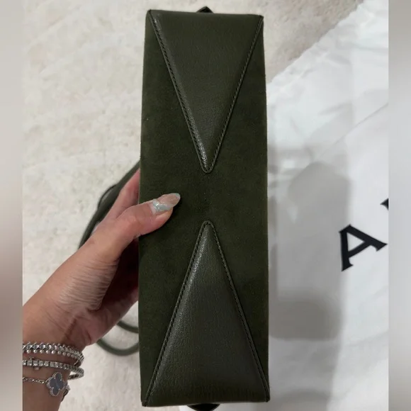 Brand new ALAIA Small Teckel Olive Suede - Picture 3 of 6